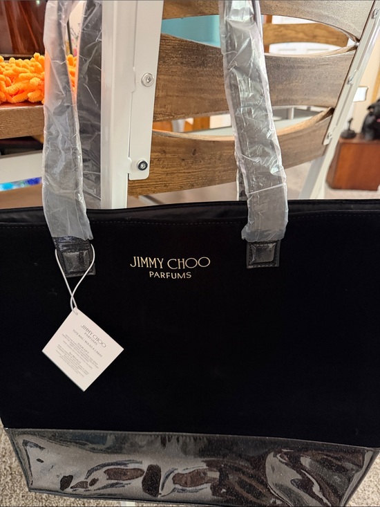 Jimmy Choo Handbags - Jimmy Choo Black and Silver Messenger Tote